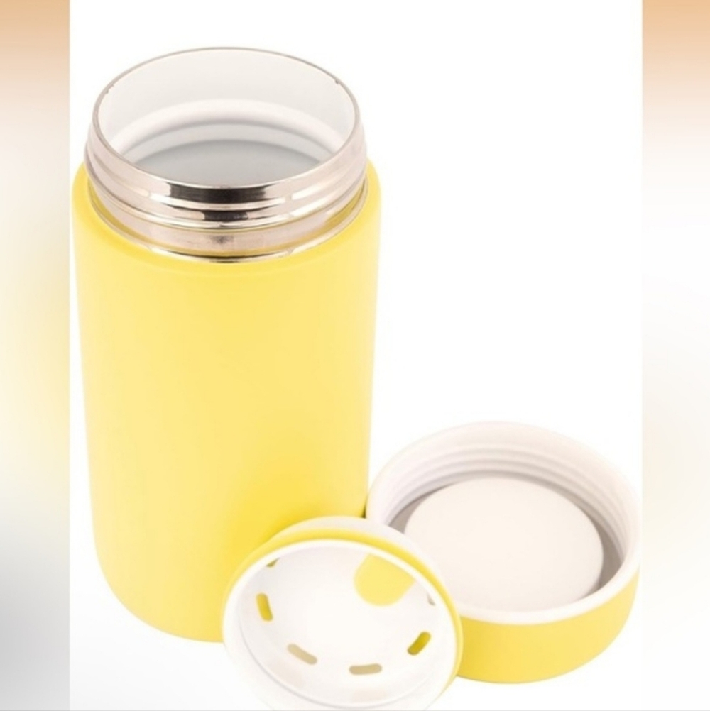 Ceramic Lined Travel Tumbler w/Splash Guard and Leak-Proof Lid-Sun Shine 12oz